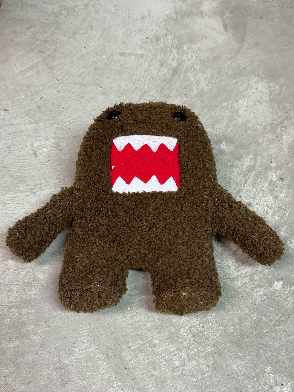 Plush Brown Monster Toy with Red Mouth - Kids Toy
